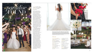 Magazine article of Amanda's wedding