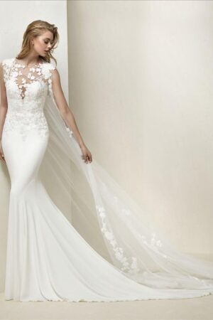 Drail wedding dress by Pronovias Bridal