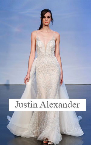 designer wedding dress filter for Justin Alexander
