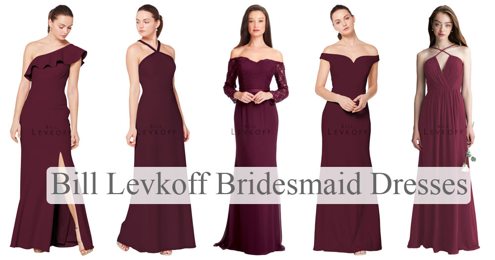 bill levkoff bridesmaid dresses wine