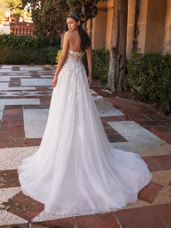 Leda wedding dress by Pronvias Bridal back view