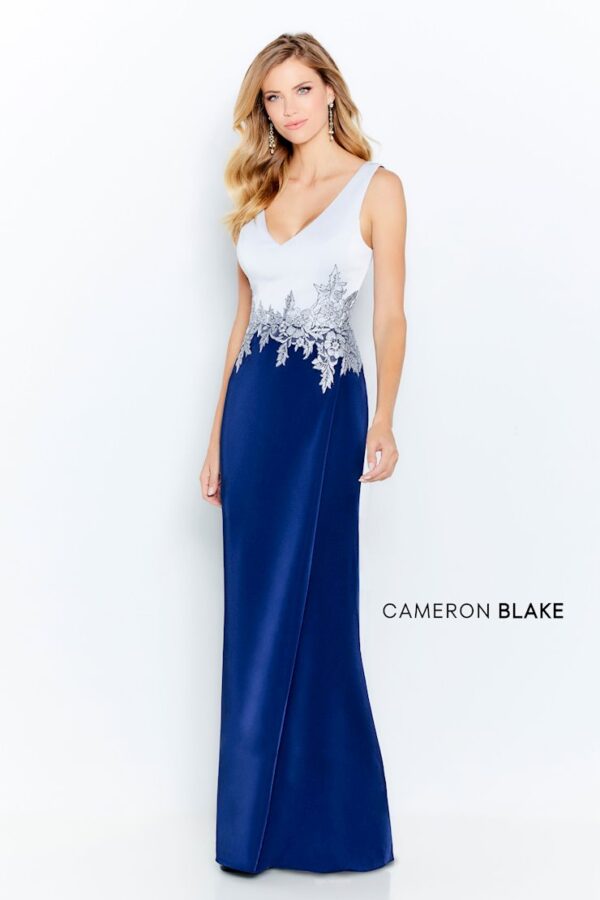 120611 Navy cameron blake mother of the bride dress