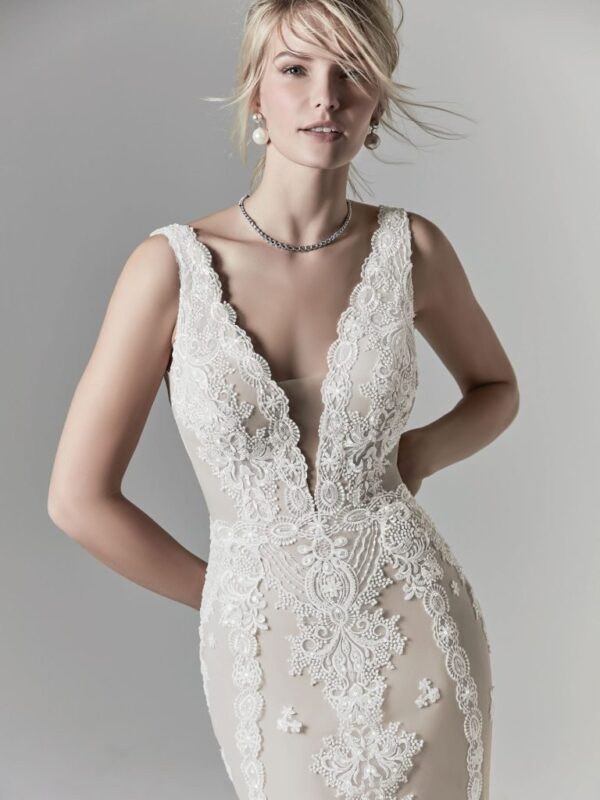 Agata Louise wedding dress by sottero and midgley close up