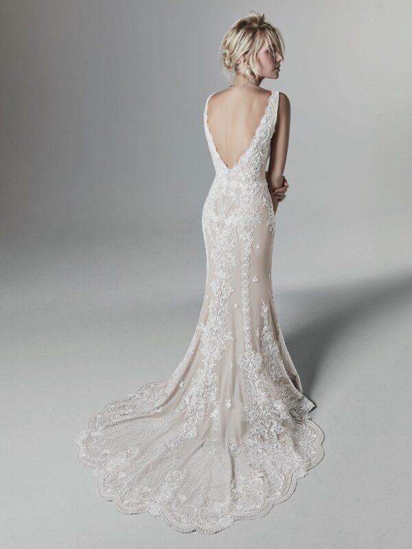 Agata Louise wedding dress by sottero and midgleyback view