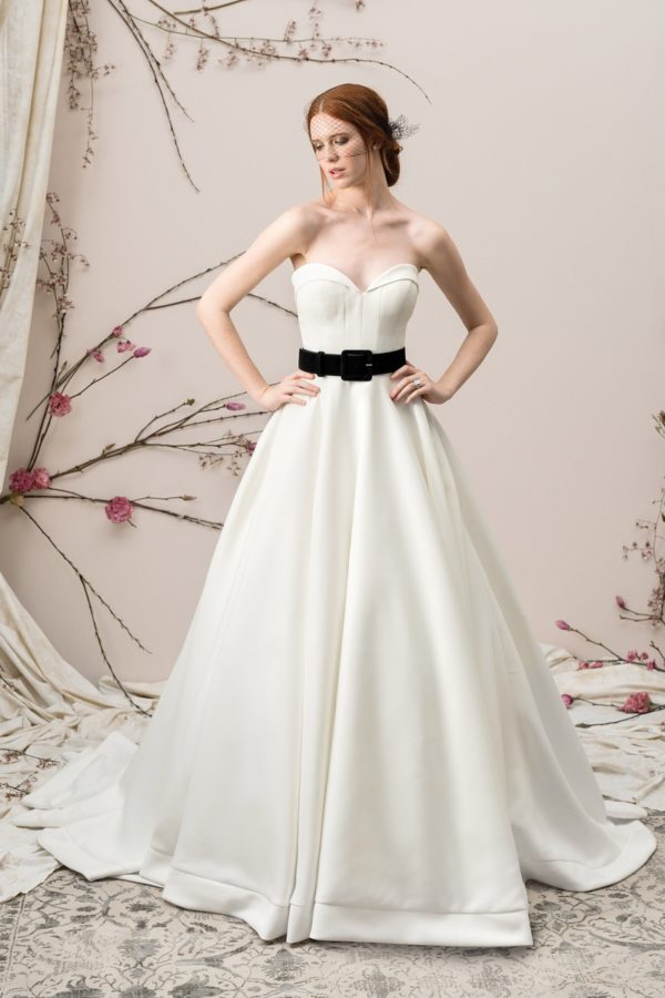 9904 satin ball gown wedding dress
