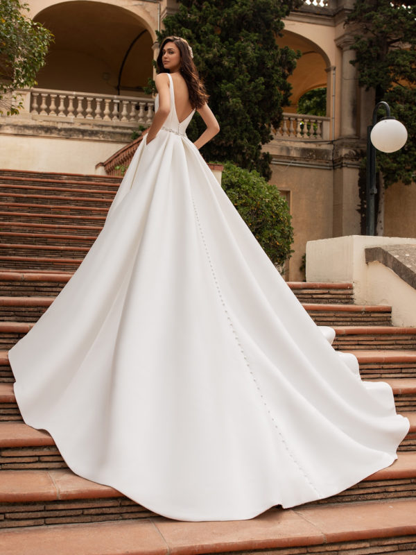 Malena wedding dress by Pronovias Bridal full back view
