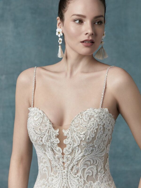 Alistaire by Maggie Sottero wedding dress close up view 2