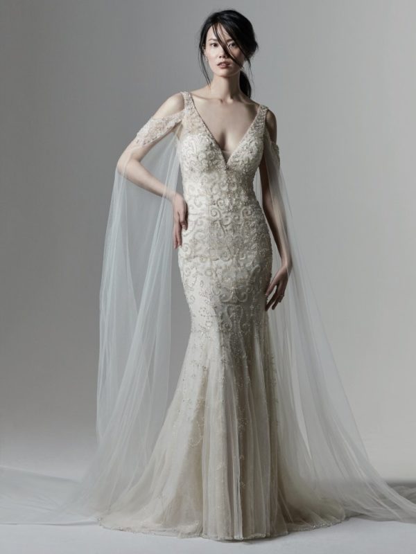 Bentley wedding dress by sottero and midgley with sleeves