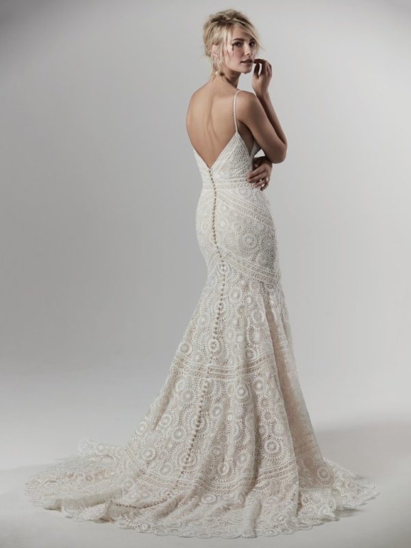 Fielding by sottero and Midgley wedding dress back view