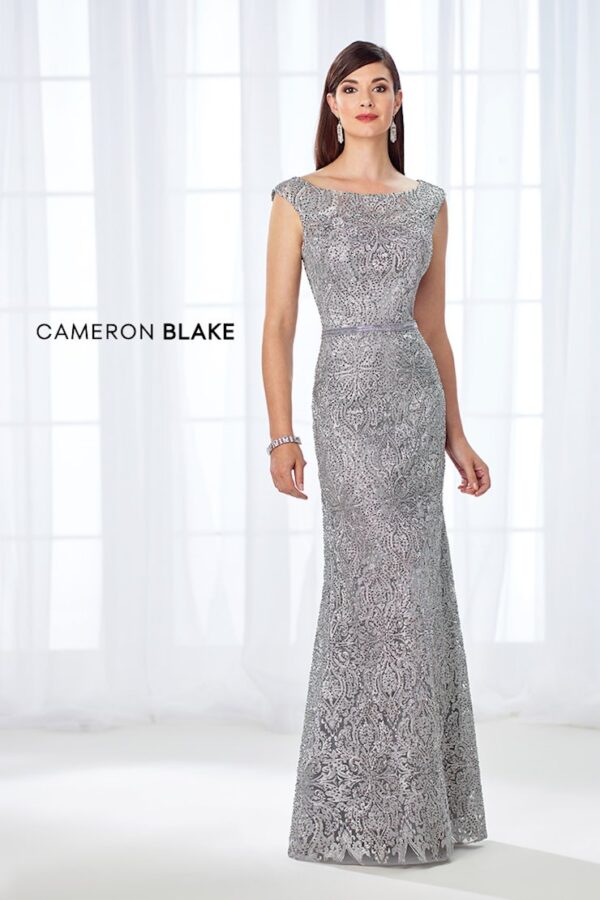 118687 Cameron Blake mother of the bride or groom dress navy silver