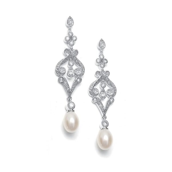 vintage drop bridal earrings
