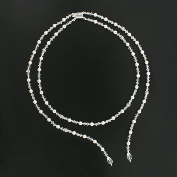 crystal and pearl bridal necklace