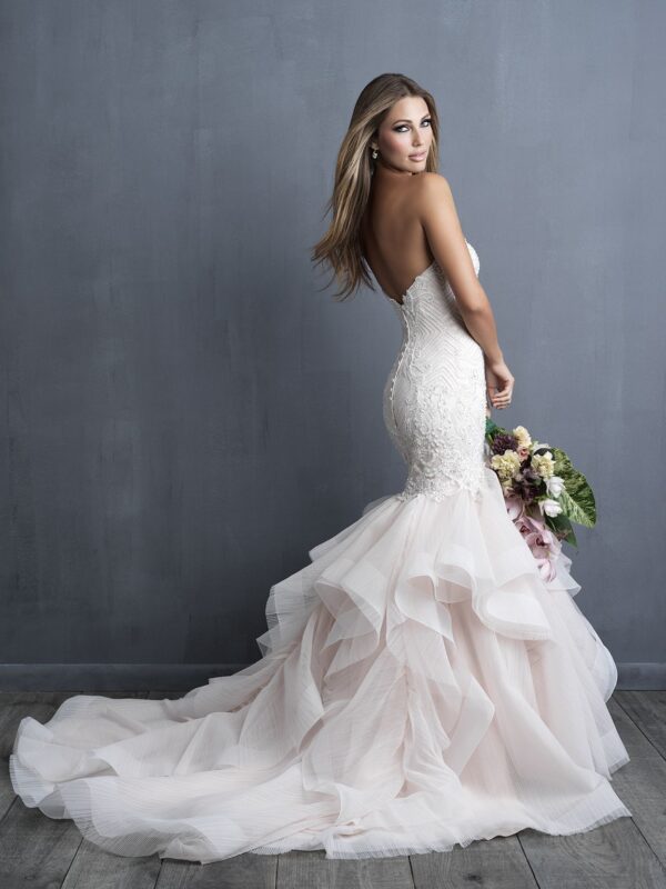 C491 Allure Couture back view wedding dress
