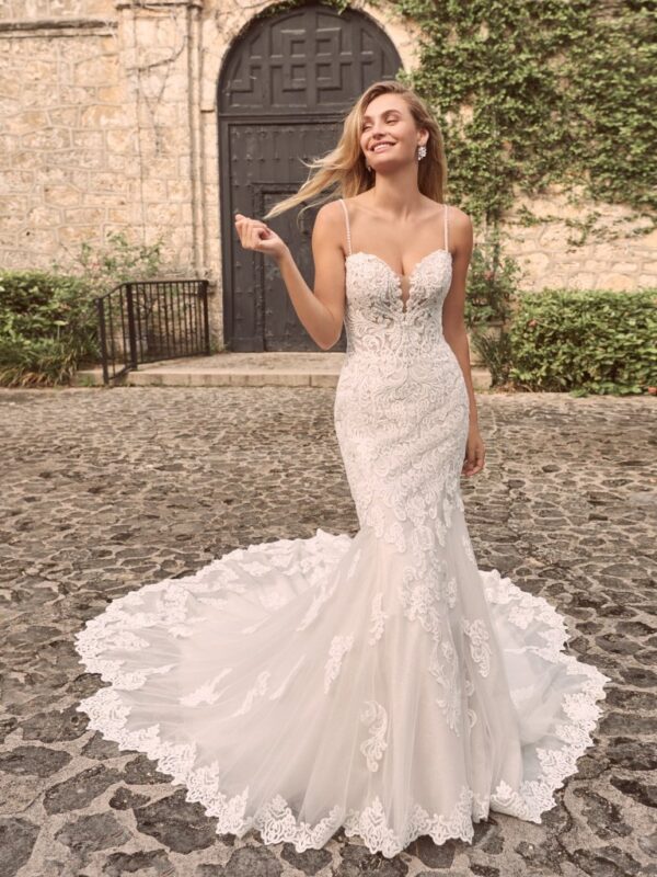 Fiona by Maggie Sottero fit and flare wedding dress alt view