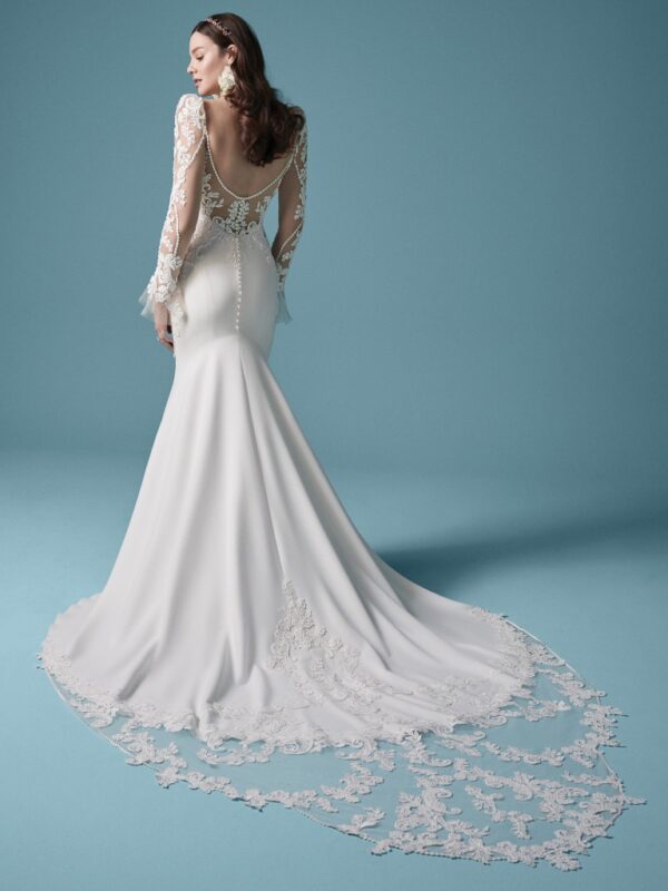 Nikki by Maggie Sottero back view with sleeves