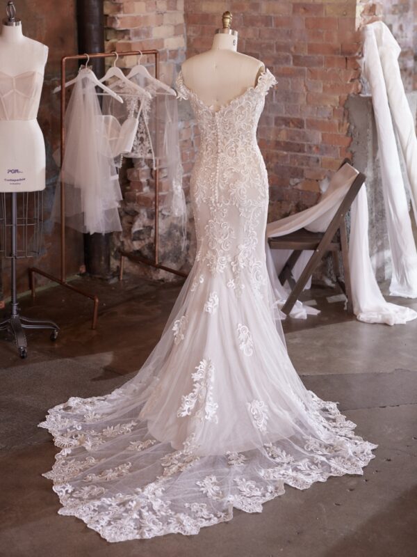 Edison by Maggie Sottero mannequin back