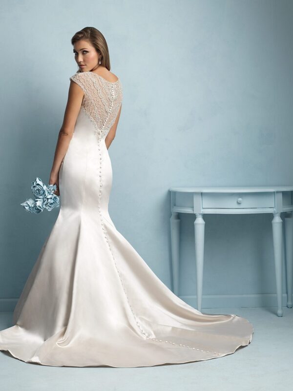 9209 wedding dress by Allure back view
