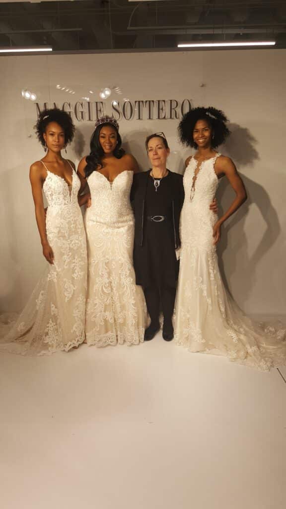 me and models at the maggie sottero designs fashion show.
