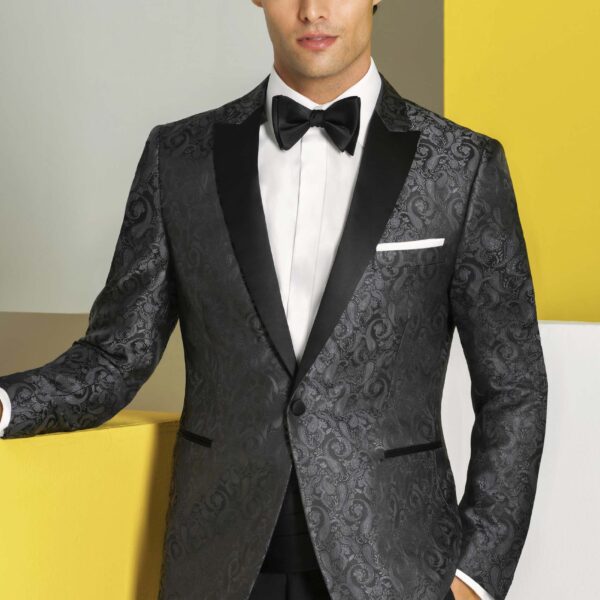 Chase Charcoal Paisley Tux