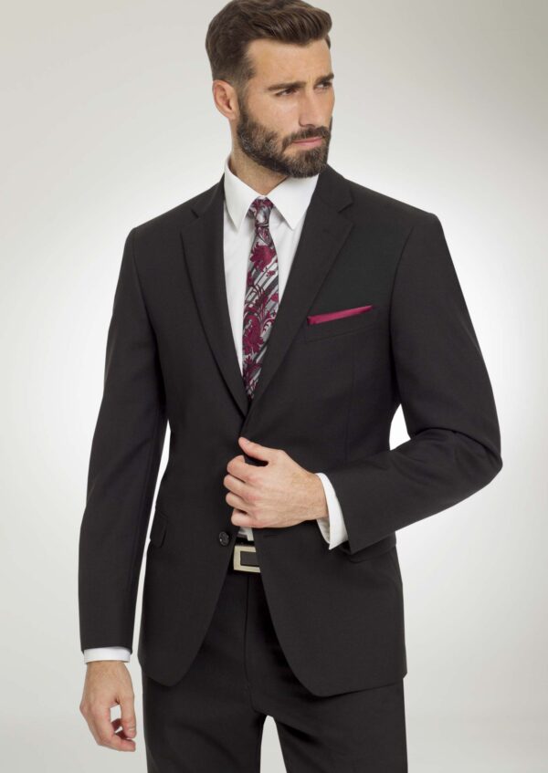 emmet black suit with two buttons