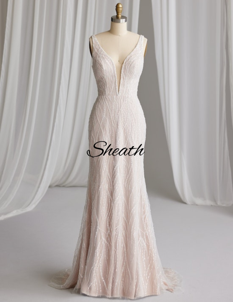 sheath wedding dress silhouette