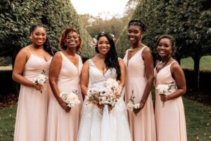 "We worked with Joyce and her team to find bridesmaid dresses for my wedding. I can't say enough about how wonderful the experience was. Joyce is incredibly kind and you can tell she genuinely cares. Even when the dresses were delayed in transit due to the pandemic she went above and beyond to make sure that we had them in time for the wedding. I can't say thank you enough!"