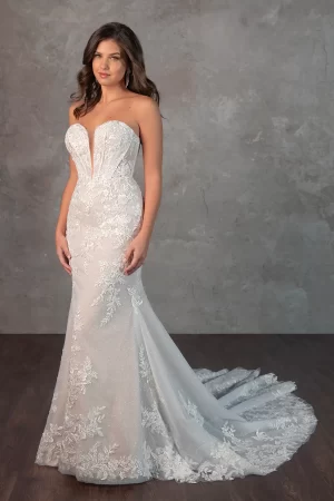 D4341 wedding dress by Essense of Australia front view 3