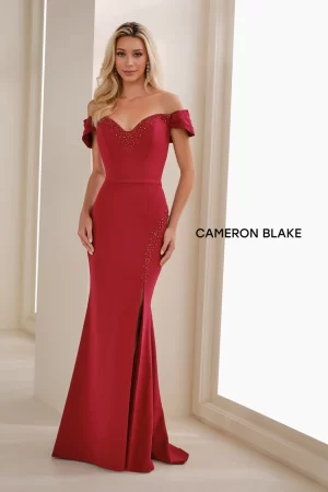 CB906 by Cameron Blake mothers dress, shown in red.