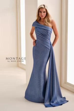 M4205 mother of the bride dress by Montage in ocean Blue