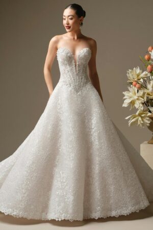 Angelica A line beaded wedding dress by Sottero and Midgley