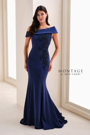 m4214 crepe montage mother of the bride dress