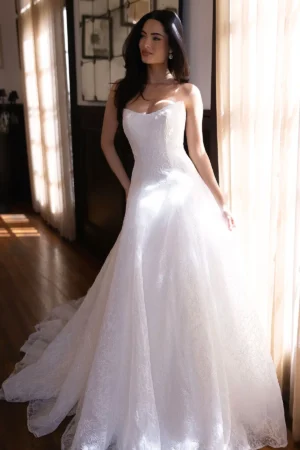 D4543 Lace A-Line Wedding Dress by Essense of Australia
