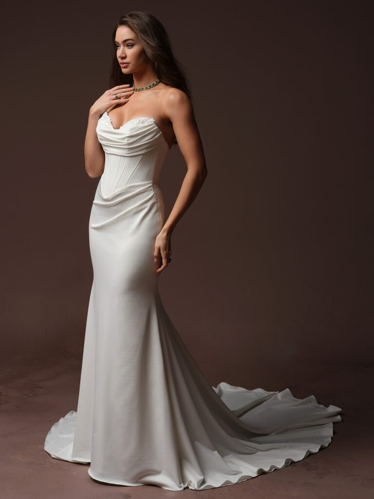 Justina by Maggie Sottero Wedding Gown Front Portrait