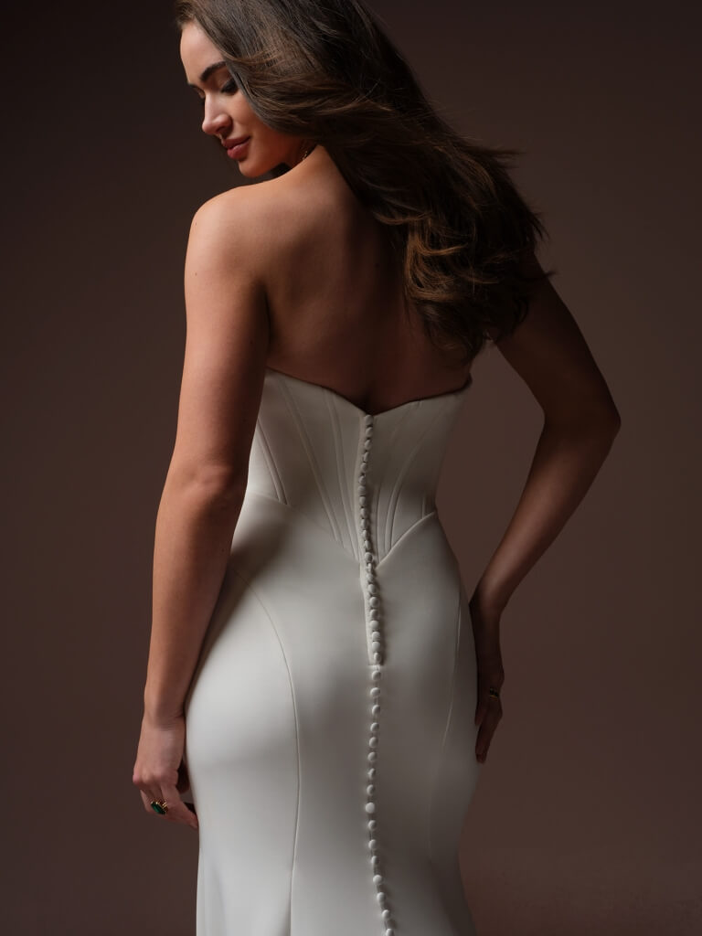 Justina by Maggie Sottero Wedding Gown Back Zoom