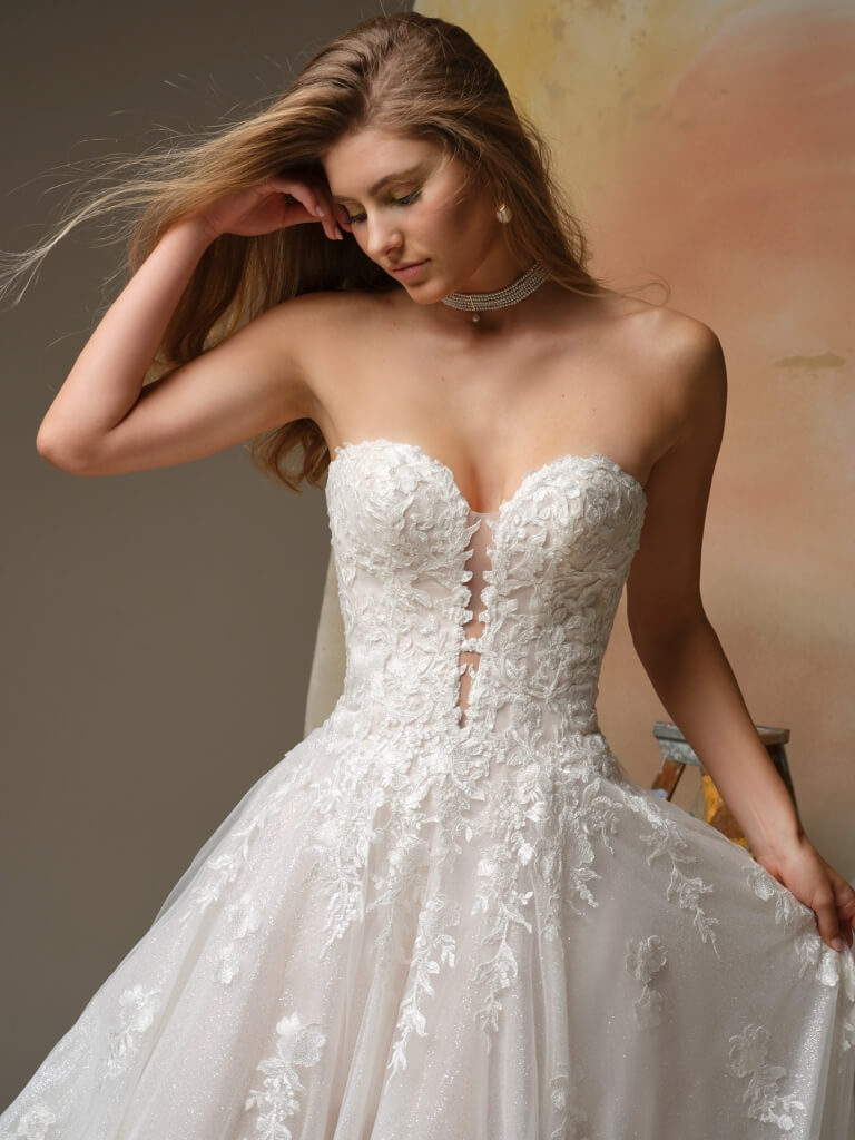 Jennifer by Maggie Sottero Wedding Dress Close Up View