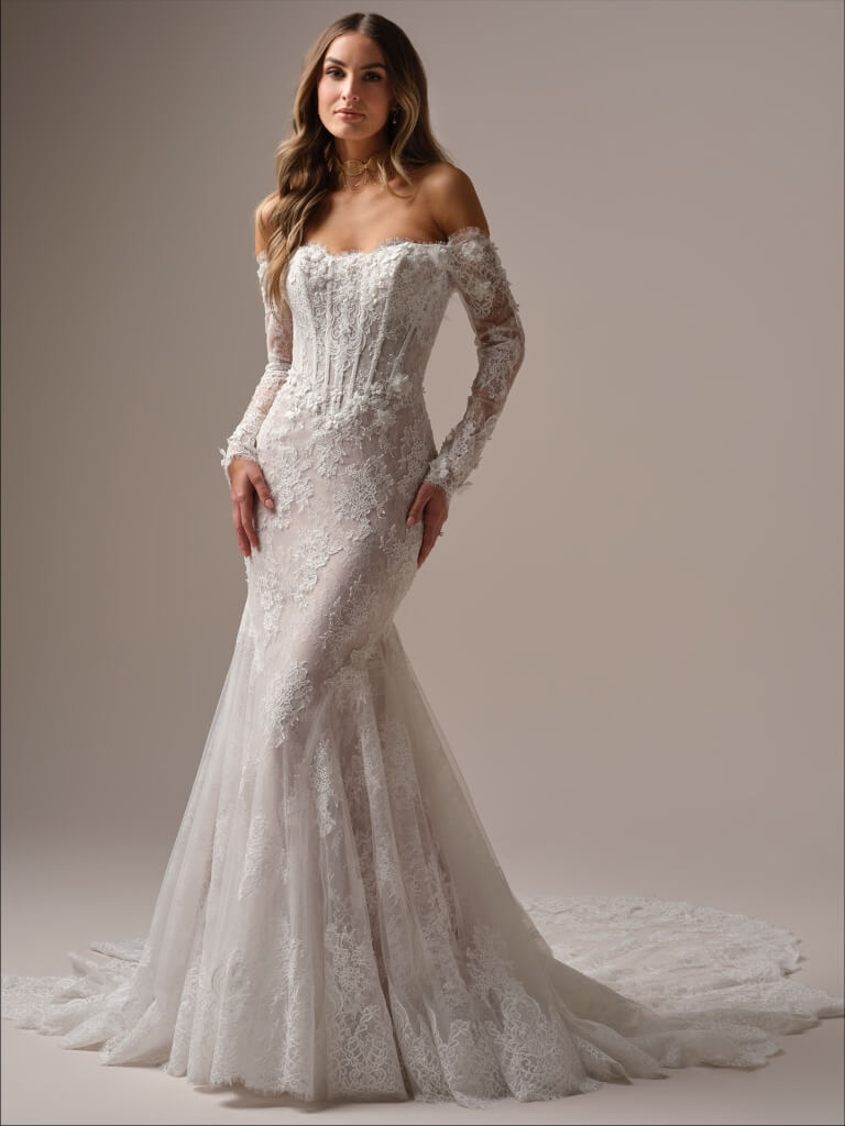 Takera by Maggie Sottero Mermaid Lace Wedding Dress Full View