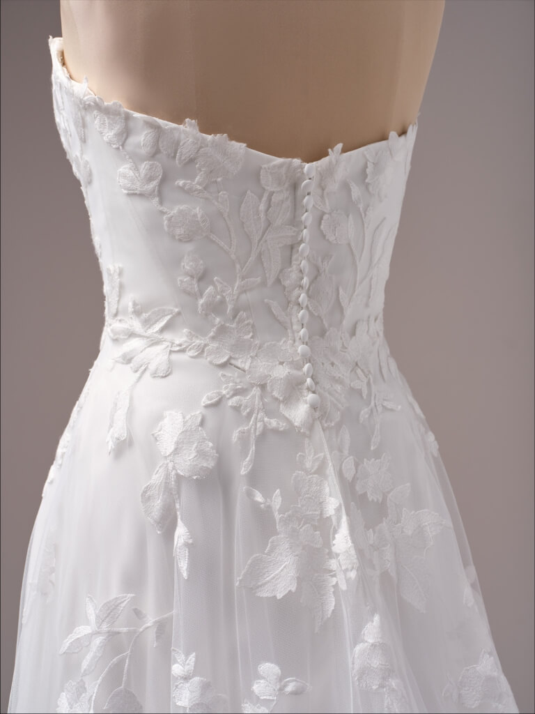 Natalie by Maggie Sottero Wedding Gown Back Close Up