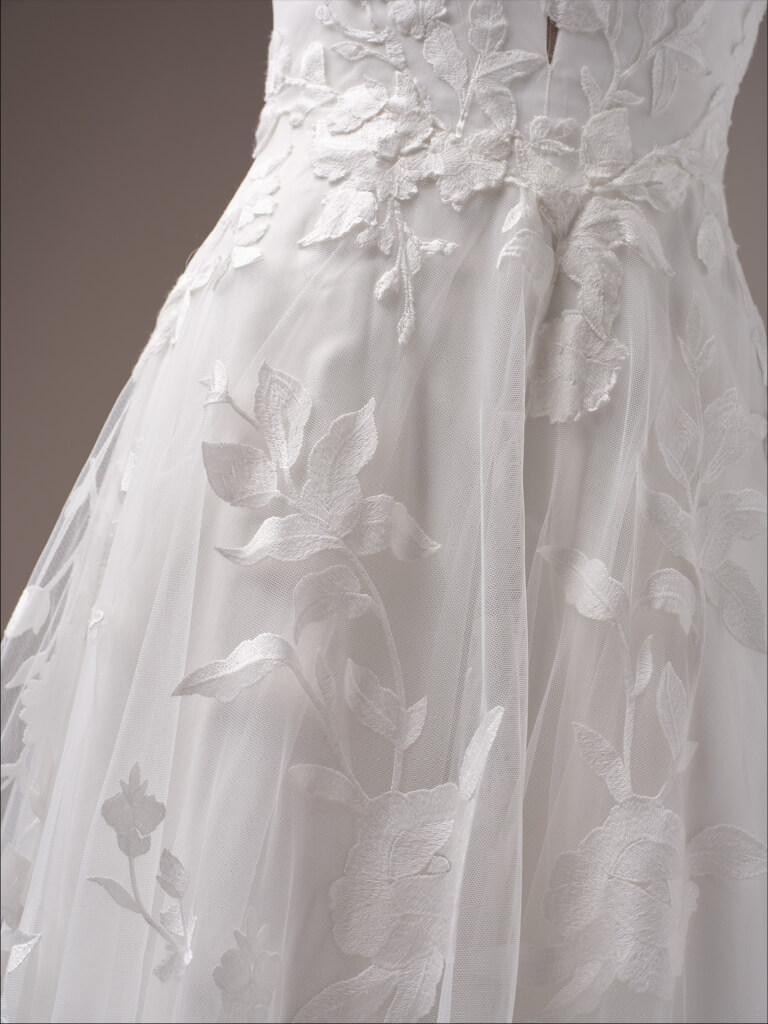 Natalie by Maggie Sottero Wedding Gown Train Close Up