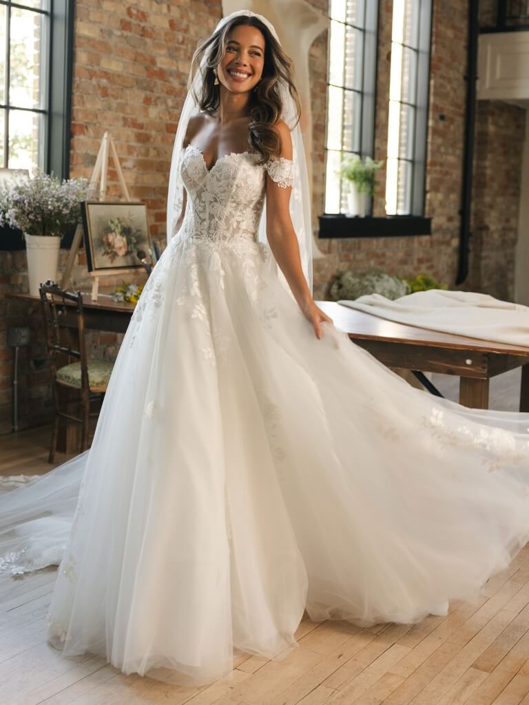 Verina by Maggie Sottero Wedding Gown Side Portrait