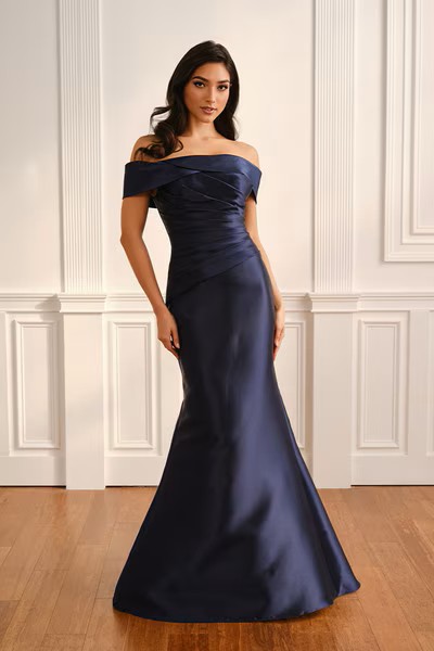 87051 UM203 Mikado mother of the bride or groom dress shown in navy