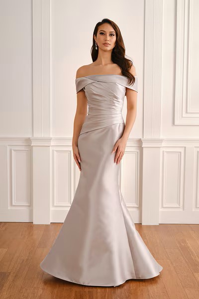87051 UM203 Mikado mother of the bride or groom dress shown in silver