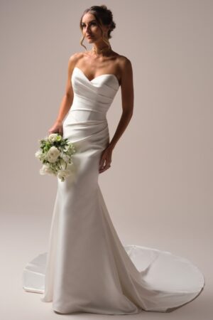 Giselle Lane by Sottero and Midgley, a division of Maggie Sottero, satin draped wedding dress