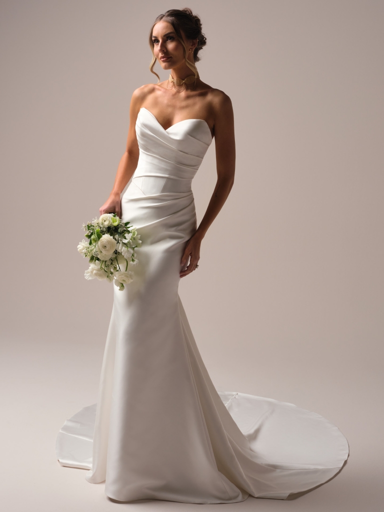 Giselle Lane by Sottero and Midgley, a division of Maggie Sottero, satin draped wedding dress