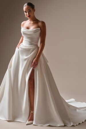 Kincaid, satin ballgown by Sottero & Midgley, a division of Maggie Sottero