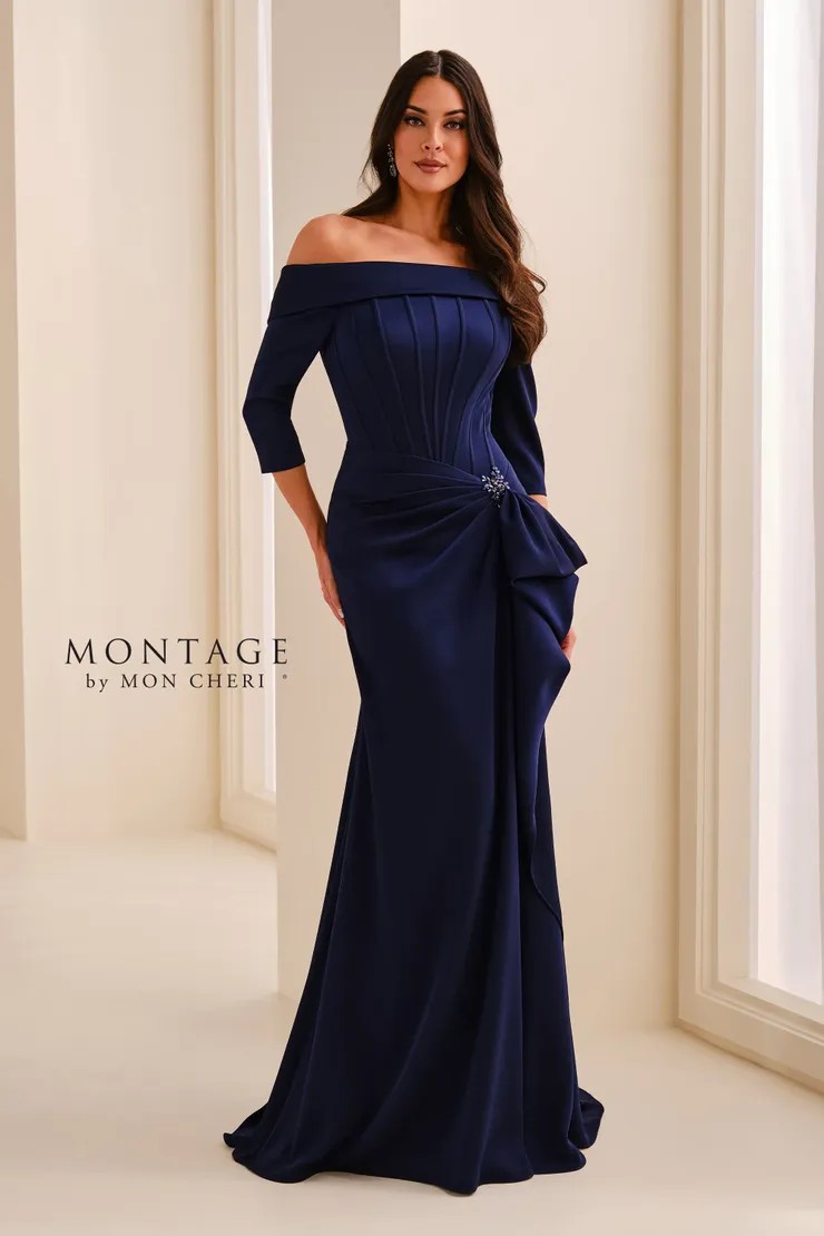 M3212 Montage Mother of Bride Sage Blue Willow Dress