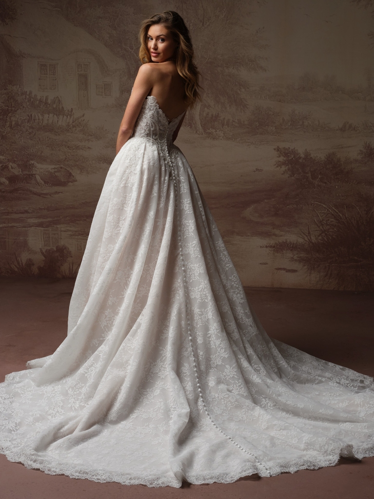 Ryland by Maggie Sottero, regal lace ball gown wedding dress