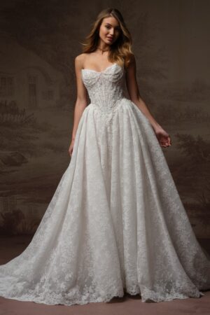 Ryland by Maggie Sottero, regal lace ball gown wedding dress