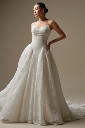 Tamar by Sottero and Midgley, a division of Maggie Sottero, Lace Strapless Ballgown Wedding dress