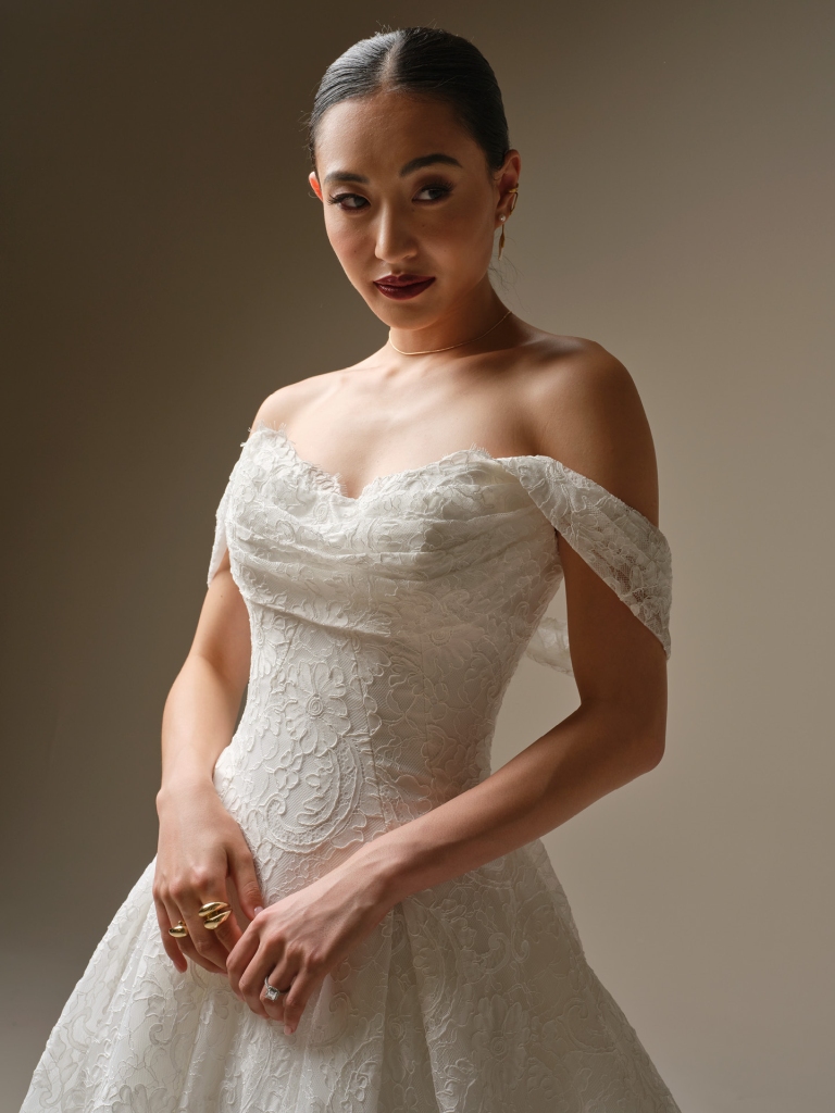 Tamar by Sottero and Midgley, a division of Maggie Sottero, Lace Strapless Ballgown Wedding dress Drop Sleeve accessory