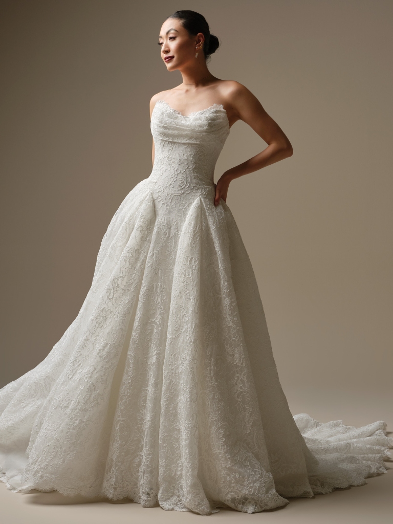 Tamar by Sottero and Midgley, a division of Maggie Sottero, Lace Strapless Ballgown Wedding dress